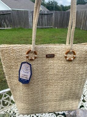Sun and Sand Poly Straw Summer Bag